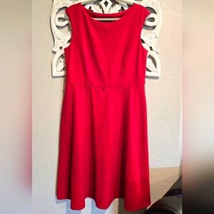 Red Fit & Flare Dress - 16